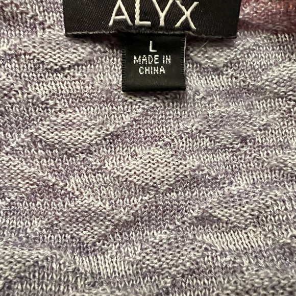 ALYX Cardigan Sweater Heathered. Grey/White. Sz Large. Tiered. - Picture 2 of 4
